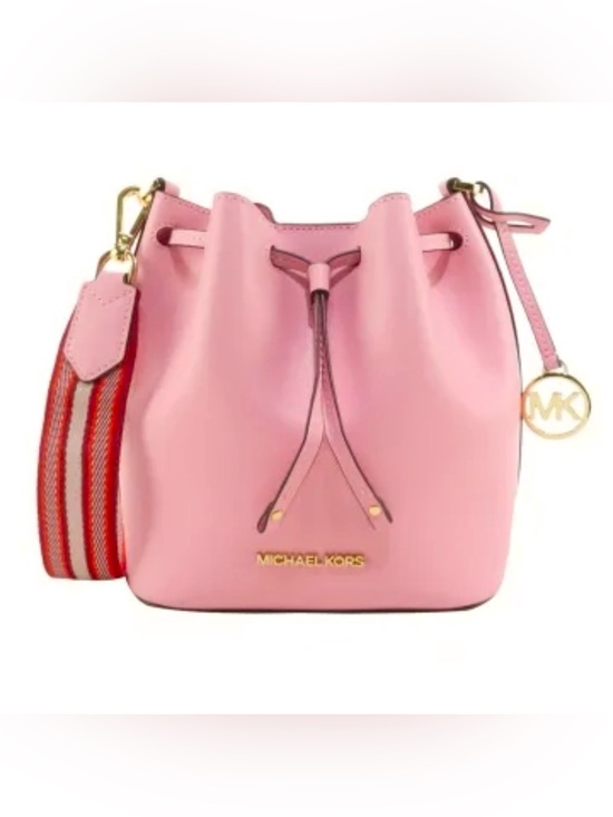 Michael Kors Handbags - Michael Kors Pink Leather Bucket Bag